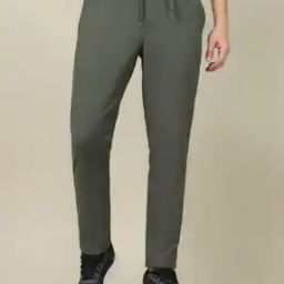 Men Fitted Track Pants with Elasticated Drawstring Waist-picture-9