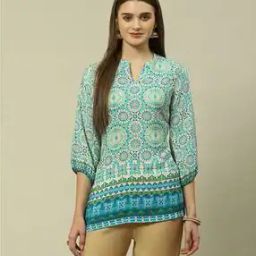 Women Floral Print Regular Fit Tunic-image-59
