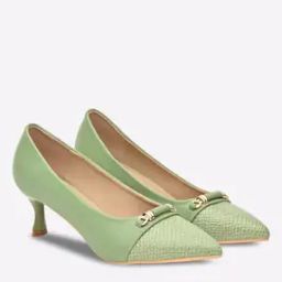 Reptillian Print Pumps with Metal Accent-picture-42