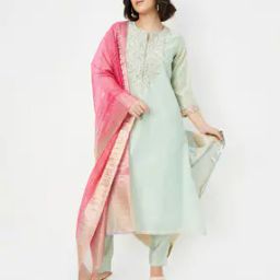 max Women Embroidered Straight Kurta Set-picture-13