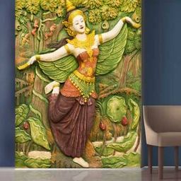 Green Trees and Dancing Angel Mural Wallpaper-42