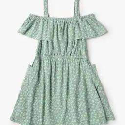 Girls Floral Print A-Line Dress-image-54