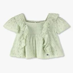 Girls Schiffli Embroidered Regular Fit Top-image-78