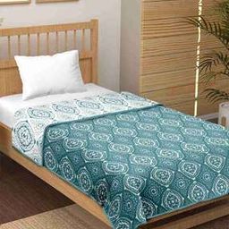 300 GSM Floral Print Single Cotton Reversible Dohar-25