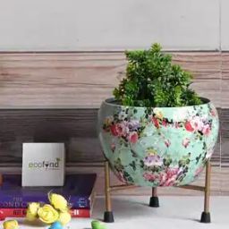 Set of 2 Metal Pot with Stand-16