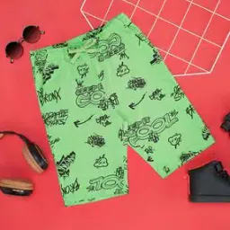 Boys Typographic Print Mid-Rise Regular Fit City Shorts-image-97