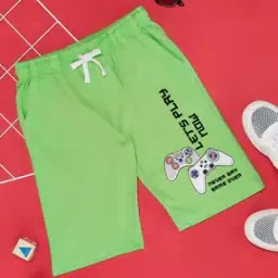 Boys Graphic Print High-Rise Regular Fit Shorts-image-88