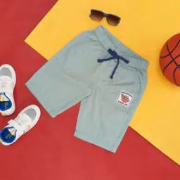 Boys Mid-Rise Regular Fit Flat-Front Shorts-image-76