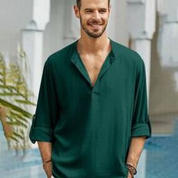 Men Regular Fit Kurta with Mandarin-Collar-image-2