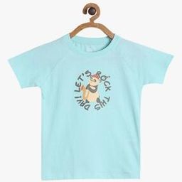 Boys Typographic Print Regular Fit Round-Neck T-Shirt-image-90