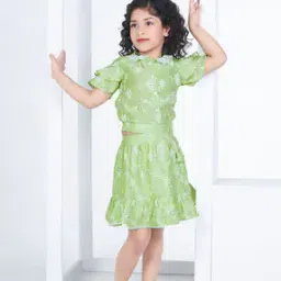 Girl Embroidered Top & Skirt Set-image-66