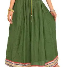 Women Flared Maxi Skirt-33