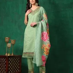 berrylicious Embroidered Kurta With Pant Dupatta-picture-3