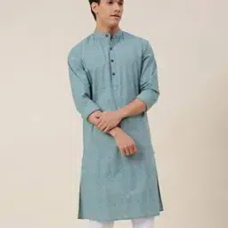 Printed Mandarin-Collar Long Kurta-38