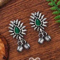 Women The Flared Droplet Ghungroo Drop Earrings-image-82