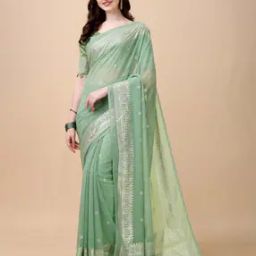 Floral Woven Silk Saree-image-45