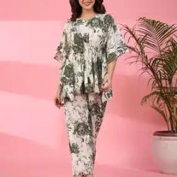 Women Printed Top & Pyjamas Set-34