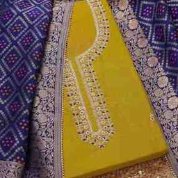 Women Embellished Unstitched Dress Material-image-73