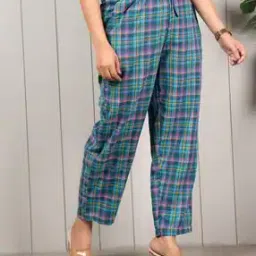 Women Checked Regular Fit Pyjamas-image-45