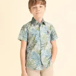 Boys Printed Relaxed Fit Shirt with Spread Collar-image-30
