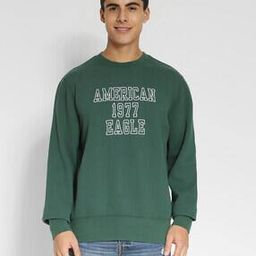 american eagle Men Brand Print Regular Fit Crew-Neck Sweatshirt-picture-9