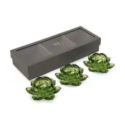 Set of 3 Lotus Shaped Glass Tealight Holders-23