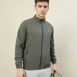 Men Zip-Front Regular Fit Jacket-image-97