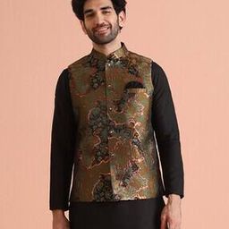 Men Woven Regular Fit Nehru jacket-image-3