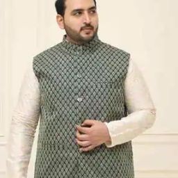 Men Regular Fit Nehru Jacket with Slit Pockets-image-13
