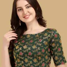 Women Embellished Back Open Blouse  -image-88