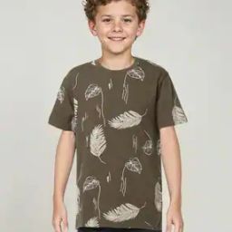 Teagan Printed Round-Neck Regular Fit T-Shirt-5