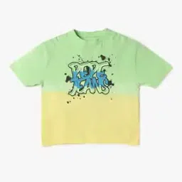 Boys Ombre-Dyed Regular Fit Crew-Neck T-Shirt-image-50