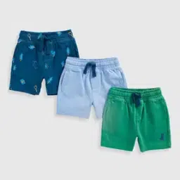 Boys Pack of 3 Regular Fit Cotton Shorts-picture-45