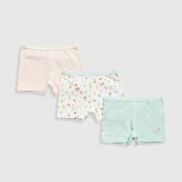 Girls Pack of 3 Floral Print Short Briefs-image-113