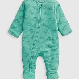 Boys Dinosaur Print Walk-in-Sleeper Cotton Sleepsuit-11