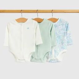 Infants Pack of 3 Floral Print Cotton Sleepsuits-26