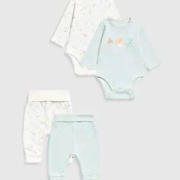 Infants My First Contemporary Woodland Cotton 4-Piece Clothing Gift Set-picture-8