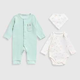 Infants My First Woodland Printed 3-Piece Clothing Gift Set-image-3