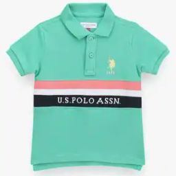 Boys Brand Print Regular Fit Cotton Polo T-Shirt-picture-19