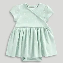 Girls Printed Cotton Fit & Flare Dress-image-3