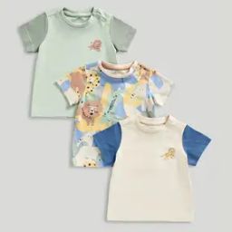 Boys Pack of 3 Junglemania Print Relaxed Fit Round-Neck T-Shirts-image-101