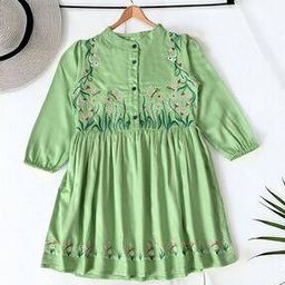bella moda Girls Cotton Fit and Flare Dress-picture-37