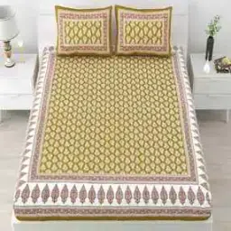 120 TC Printed Double Bedsheet with Pillow Covers-image-64
