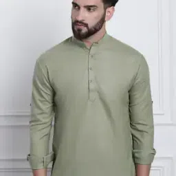Shirt Kurta with Band Collar-29