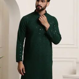 sojanya Sequinned Embroidered Cotton Kurta-picture-36