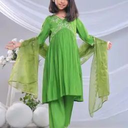misbis Girls Floral Kurta Set-picture-25
