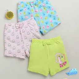   Girls Pack of 3 Cotton Graphic Shorts-image-43