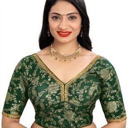 Women Floral Print Back Open Blouse-40