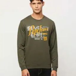 Men Brand Print Regular Fit Sweatshirt-image-44