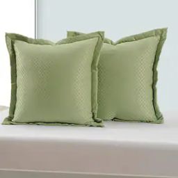 Set of 2 Checked Kairo Cushion Covers 12" x 12"-image-107